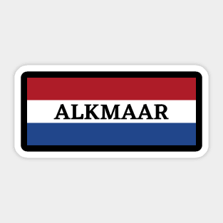 Alkmaar City in Dutch Flag Sticker